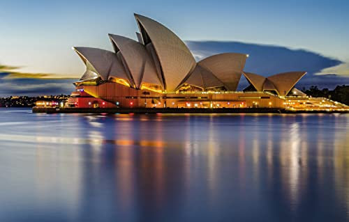 LHJOYSP Puzzle groß 3D Puzzle 1000 Teile Stadt Sonnenuntergang Sydney Australien 75x50cm