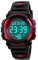 HMJIA Digital Uhren für Kinder 5ATM Sports Digitaluhr für Jungen Kinder Silikon Armbanduhr mit Datum/Wecker/LED/Stoppuhr/Stoßfes (Rot)