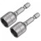 sourcing map Quick-Change Nut Driver Bit, 1/4 Hex Shank 13mm Magnetic Nut Setter Drill Bits, 1.89 Length, Metric 2 Pcs