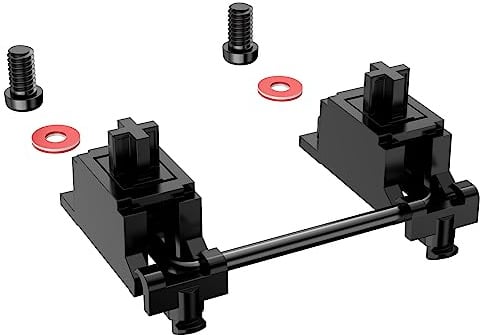 DUROCK Stabilizer V3, Screw in Stabilizers with 2u 6.25u 7u Wires, PCB Mount Keyboard Stabilizers for Mechanical Keyboards (V3 Nero 80% Kit)