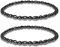 Hion Lot de 2 bracelets de cheville + 1 bracelet pour femme/homme triple protection en hématite, 6 5 inch, Pierre