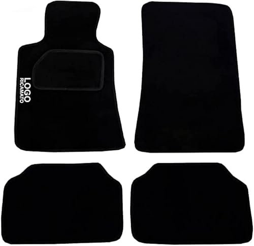 Rebeca Shop® Tappetini Auto Compatibili per X1 in moquette nero | Tappeti adattabili | Logo Ricamato Battitacco rinforzato