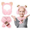 Süße Katzenohren Ohrenschützer und Flauschiger Schal Mädchen Winter Plüsch Ohrenwärmer Kinder Warm Ohrschutz Outdoor Ohrenschützer Ohrenklappe Ohrabdeckungen Weihnachten Geburtstag Geschenk (Rosa)