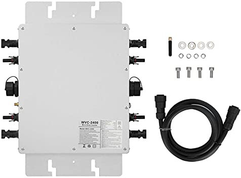 Micro-onduleur WVC-2400, Micro-onduleur à Connexion au réseau Solaire Onduleur de contrôle WiFi IP65, entrée 22‑60V Sortie 85V‑263V