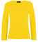 Girls Plain Tops Long Sleeve Basic Stretch Round Neck T-Shirt School Tee Top Yellow 7-8 Years