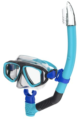 Speedo Unisex-Child Swim Snorkel Dive Mask Anti-Fog with Nose Cover Adventure Series
