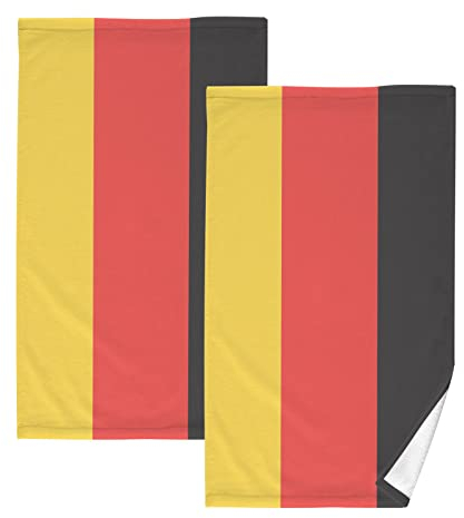 RPLIFE Deutschland Flagge - 2er Pack Badetuch Set Weich & Saugfähig 2 Handtücher Badetücher für Hotel, Spa, Badezimmer, Fitnessstudio