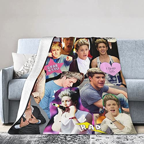 Fleecedecke für Sofa, Camping, superweich, leicht, gemütlich, Luxus-Flanell-Bettdecke, Niall Irland Horan, flauschig, Plüsch, Couchdecke, Thro, 125 cm x 100 cm