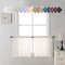 Aiyufneg Elfenbeinfarbener transparenter Volant für Fenstervorhänge, 61 cm Länge, lichtfilternde Küchenvolants, kleine Voile-Vorhänge für Wohnzimmer/Badezimmer/Keller, 2 Stück, 101x61 cm