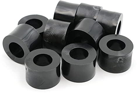 Design61 Lot de 10 entretoises rondes en polyéthylène HD M8 12 mm x Ø 15/8,2 mm