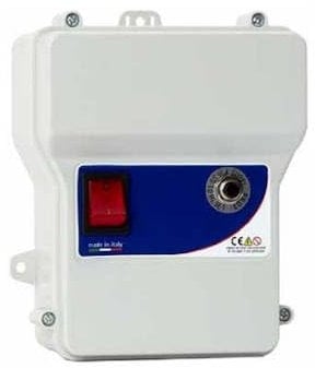 QUADRO DI AVVIAMENTO PER POMPA SOMMERSA CAVALLI 2 KW1,5 V220 CON TERMICO, PULSANTE DI AVVIAMENTO E CONDENSATORE CONPRESO