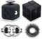 Steemjoey 4Pcs Fidget Toy Anti Stress Jouet, Cube Anti Stress Jouet Infinity Cube Jeu De Chaîne Flippy Bague de Massage des Doigts, Soulage Le Stress Réducteur, Parfait pour ADD TDAH (Noir)