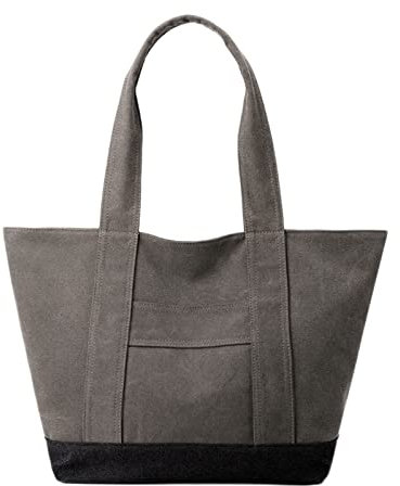 UnoSheng Packesel Taschen Damen Umhängetasche, große Kapazität, Canvas-Tasche, lässige Handtasche, Tasche, Arbeitsklasse-Handtasche Ski Taschen (Grey, One Size)