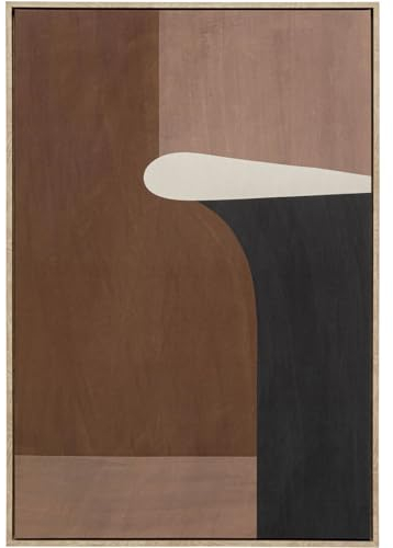 Kare Design Leinwandbild Classic Shape Brownie, Schwarz/Braun, Wandbild, Bild mit Rahmen, Abstrakt, Modern, Wohnzimmer, Schlafzimmer, Flur, 93x63 cm (L/B)