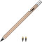 SMOOTHERPRO Bolt Action Metall Bleistift | Einziehbar Graphit Druckbleistift | Mit Austauschbarer Spitze und Verdecktem Radiergumm(PB05C) | Farbe Gold