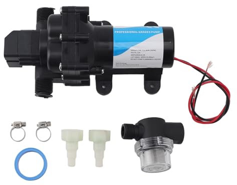 Pompe de Transfert D'Eau, Pompe à Eau électrique 12 V DC Auto-amorçante Brumisation Nettoyage à Membrane électrique de Puisard électrique pour Camping-car