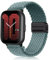 PaceBid 20mm Nylon Armband Kompatibel mit Amazfit Active 2/Active/GTR Mini/GTS 4/4 Mini/Bip 3/Bip 3 Pro/GTS 3/2, Geflochtenes Magnetisch Ersatzarmband für Amazfit Active2 Square/GTR 42mm - Grün