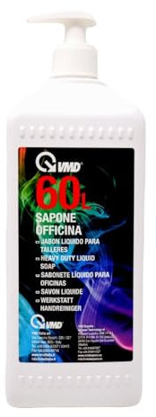 SAPONE LIQUIDO DETERGENTE LAVAMANI DA OFFICINA AD ALTO POTERE SGRASSANTE CON DISPENSER DA 1 LITRO - VMD 60L