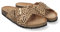 shoes&blues.es 85229 Sandalia Plana de Mujer, Pala entrecruzada, con Planta Anatomica de Bio, y Hebilla, Primavera Verano Leopardo Talla 38