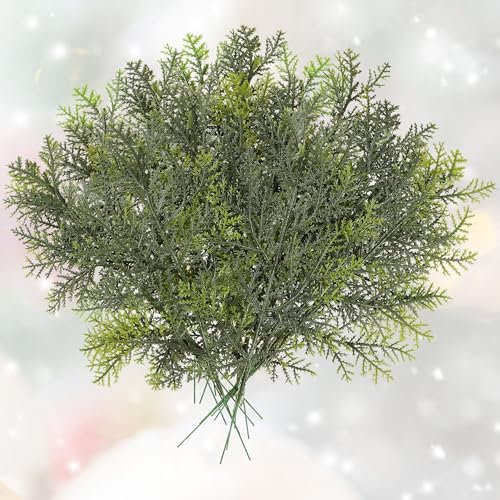 Homcomodar Weihnachten Künstliche Tannenzweige 50PCS Künstliche Kiefer Zweige Weihnachten Kiefer Picks Grüne Pflanzen Kiefer Nadeln für DIY Girlande Kranz Weihnacht Home Garden Decor
