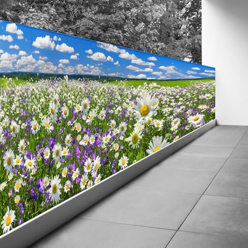 Lumalea Brise Vue Trompe l'oeil - 80x320 cm - Champs de Fleurs 3617689697284