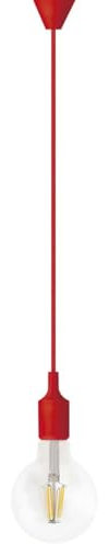 Hänge-Set aus Silikon, E27, Rot: Erwecken Sie Ihre Räume mit diesem eleganten Set aus rotem Silikon. Ideal, um Ihre Beleuchtung mit Stil und Originalität zu personalisieren.