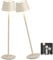 Northpoint 3in1 LED Tischlampe Flaschenleuchte max. 45cm hoch mit 3000mAh Akku 200lm warmweißes Licht (3000K) stufenlos dimmbar für Innen und Außen (beige 2er-Set)