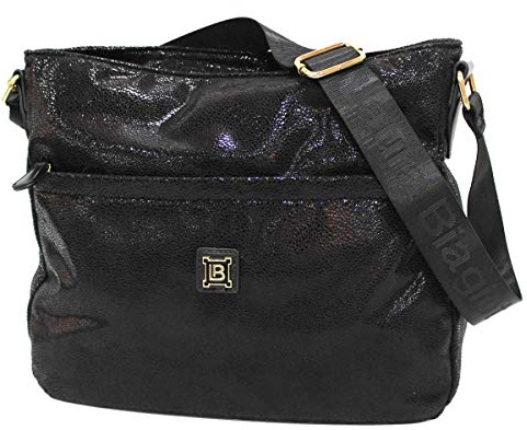 Laura Biagiotti Borsa Donna Spalla Tracolla in Tessuto Personalizzato Regolabile Bandoliera Rettangolare ART: LL24W-101-12 LINEA TAPIRO Dimensioni25X31X12 (NERO)