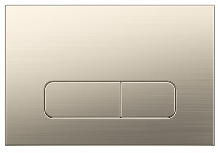 Wunderbad Drückerplatte Nickel Gebürstet Kompatibel mit Geberit Duofix Sigma/Delta/Basic, Betätigungsplatte für 2-Mengen-Spülung (Nickel Gebürstet)
