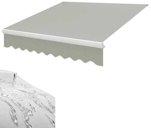 Tessuto impermeabile per tende da sole in tela di alta qualità, protezione dai raggi UV, per esterni, tessuto impermeabile per tende da sole senza cornice, nero/grigio/blu/marrone, dimensioni