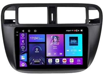 Android 13 2 DIN Pantalla Táctil Radio 9 Coche Pantalla para Honda Civic EJ EK EM 1995-2001 con Enlace Espejo/Navegación GPS/Radio FM/BT/Mandos Volante/Reproductor Multimedia(8G+256G)