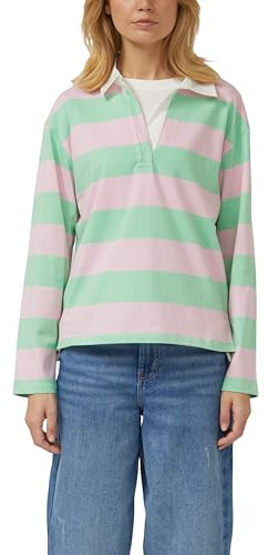 s.Oliver Gestreiftes Baumwoll-Shirt mit Hemdkragen