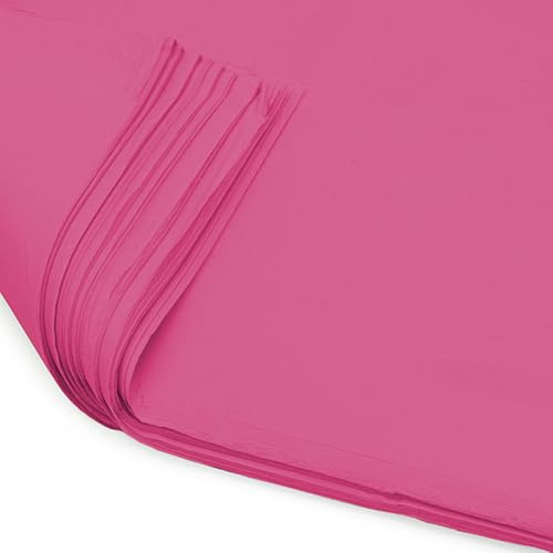 Pack of 10 x Vibrant Tissue Paper 500mm x 750mm for Gift Bags, Wrapping, Flowers, Wedding, Arts Crafts - Quality Acid Free (Pink)