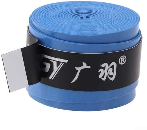 Hand Glue Nonslip Grip Tape For Tennis Badminton Squash Rackets PU Coating Secure Hold 110cm X 2.5cm X 0.75mm Lightweight Multi Sport Handles Enhanced Control(Black)