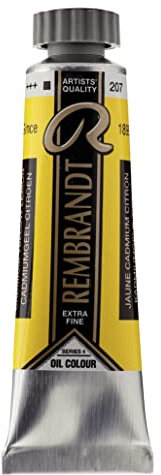 Rembrandt Couleurs à l'huile - Jaune de cadmium citron 207 - Tube de 15 ml - Qualité extra-fine - Haute résistance à la lumière