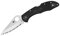 Spyderco Unisex – Erwachsene Taschenmesser Delica (Welle, schwarz, 17.5