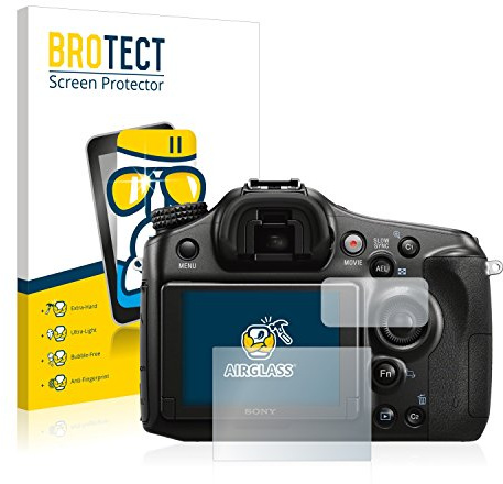 brotect Glass Screen Protector Film compatible with Sony Alpha 68 - Glass-Foil 9H Protection [Scratch Resistant, High Clarity]