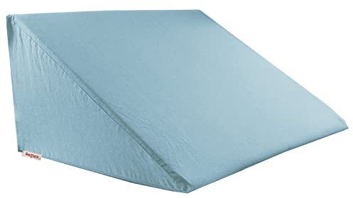 beties Big Comfy Basic Keilkissen Bezug ca. 62x49x30 cm Kissenhülle 100% Baumwolle in vielen fröhlichen Uni-Farben (hellblau)