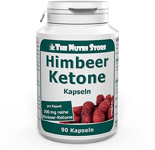 Himbeer Ketone 500 mg Kapseln 90 Stk. - 1 Monatsvorrat - Himbeer-Pulver | Mit Himbeer-Pulver - Kapselhülle aus Hydroxypropylmethylcellulose - Made in Germany