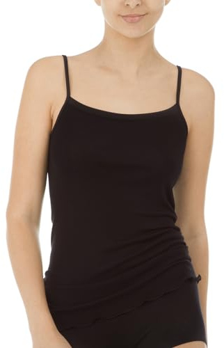 CALIDA True Confidence Spaghetti-Top Damen, Funktionelles Unterhemd aus Merinowolle und Seide, Feinripp, geruchsneutralisierend