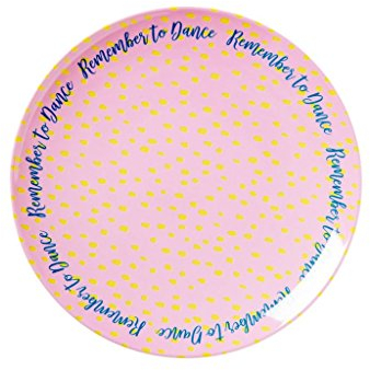 Rice Melamine Kinder Dessert Platte Teller mit Big Raindot Print 16 cm - Mädchen