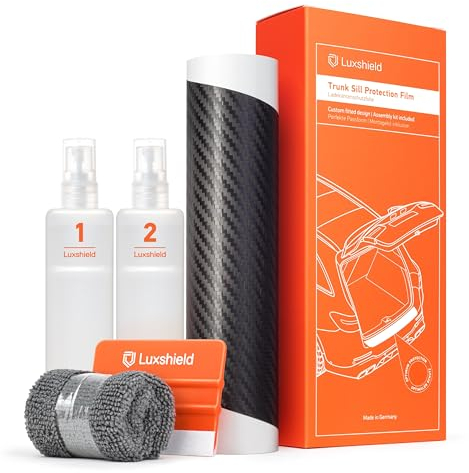 Luxshield Ladekantenschutz Folie für BMW 3er Limousine 6 (VI) F30 I 2012-2019 - Stoßstangenschutz, Kratzschutz, Lackschutzfolie - Carbon Schwarz