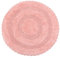 The Home Talk Tapis de bain antidérapant absorbant l'eau en coton au crochet pour spa, douche, cuisine, salon – Tapis rond de 61 cm – Rose pâle