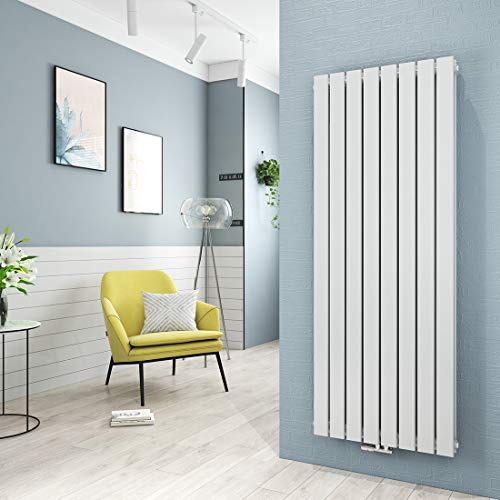 Heilmetz® Heizkörper Flach Design Vertikal Paneelheizkörper 1600 x 620 mm Weiß Doppellagig Mittelanschluss Heizung