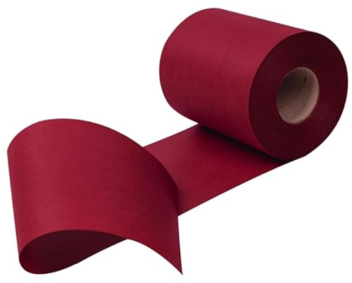 Sensalux Tischläufer, Tischband, stoffähnliches Vlies, Standard 100 by Oeko-TEX® - Klasse I Zertifiziert, 15cm x 25m, Beere