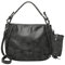 Fritzi aus Preussen Damen Fritzi 2 medium Hobo Schultertasche, Black Idol
