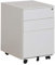 Requena 3-Drawer Mobile File Cabinet with 5 Wheels, Lockable Storage for A4 Metal Filing Cabinets with Keys, MP01 White