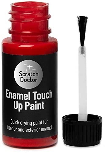 Scratch Doctor Enamel Touch Up Paint 15ml Easy and Quick Drying Suitable for Kitchen Appliances, Bathroom, Metal, Radiator, Fridge, Shower, Sink (Red)