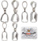 Beebeecraft 60 Stück 3 Größen Anhänger Klemmschlaufen Edelstahl Eispickel Klemmschlaufen Baumeln Charms Verschlüsse Anhänger Verbinder Für Halskette Schmuckherstellung