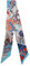 JERLA Unisex Glas Haarschleife Seidenschal, Blau, Orange, 33.5×1.97